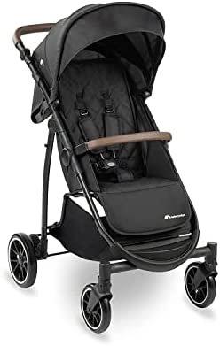 Bebeconfort Ingeniosa Silla de paseo ligera y compacta, reclinable y plegable, asiento espacioso, con barra de seguridad y cubrepiernas, para niños de 0 a 4 años (22 kg), color gris