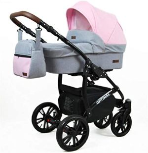 Cochecito de bebe 3 en 1 2 en 1 Trio Isofix silla de paseo Maximum by SaintBaby Light Pink 2in1 sin Silla de coche