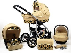 Cochecito de bebe 3 en 1 2 en 1 Trio Isofix silla de paseo New L-GO 2 by SaintBaby Gold Rainbow 2in1 sin Silla de coche