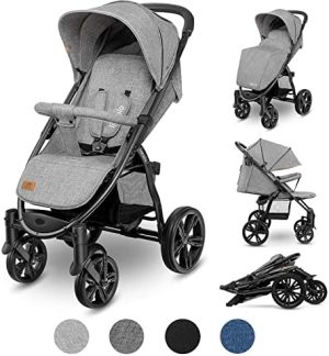 LIONELO Annet Silla de Pase Para niños hasta 22 kg 0-48M ajuste del respaldo hasta posición horizontal Capucha XXL Plegable fácil con ventana Mosquitera
