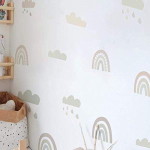 POHOVE 6sheets de Colores Arcoiris Adhesivo Pared Habitación Infantil Salón Clases Decoración Hogar Extraíble Vinilo para Niños Bebé Niña - como Imagen Show, pa186