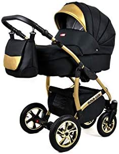 Cochecito de bebe 3 en 1 2 en 1 Trio Isofix silla de paseo Gold-Deluxe by SaintBaby Onyx 3in1 con Silla de coche