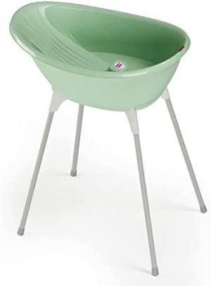 OKBABY Kit Bella bañera más soporte - Perfecto para la hora del baño desde 0-12 meses - Verde