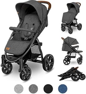 LIONELO Annet Silla de Pase Para niños hasta 22 kg 0-48M ajuste del respaldo hasta posición horizontal Capucha XXL Plegable fácil con ventana Mosquitera