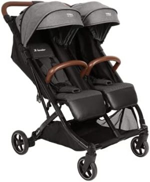 X-lander X-Double Twin silla de paseo gemelar El cochecito doble más ligero y pequeño del mercado: solo pesa 11,9 kg
