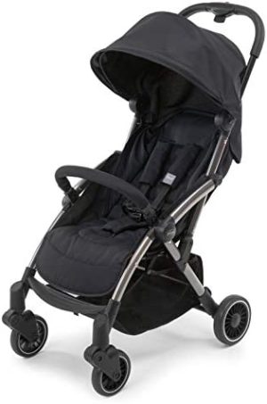 Chicco Silla Paseo Bebé Cheerio, Cochecito 0 Meses a 15 kg Ligero, Compacto, Plegable, Reclinable con Posición para Dormir, Cierre Automático en 1 Movimiento, Capota para Lluvia, Color Negro, 1 Unidad
