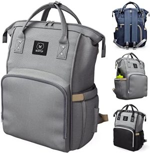 BEARTOP Bolso carro bebe & mochila bebe incl. cambiador | moderno | pañaleras para bebes niña, mochila carro bebe | con compartimento húmedo & aislado, mochila bebes para pañales y biberones