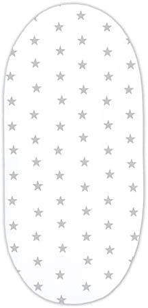 Funda capazo universal 38x80 cm - Sabanas minicuna bebe transpirable  algodón sabanas carrito bebe sabanas capazo Estrellas grises sobre blanco -  La Tienda de los Bebés 👶
