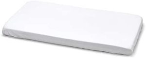Cambrass - sabana bajera algodón - sabana ajustable con gomas - ropa de cama para bebé con tratamiento Sanitized - minicuna 50x82x10 cm blanco