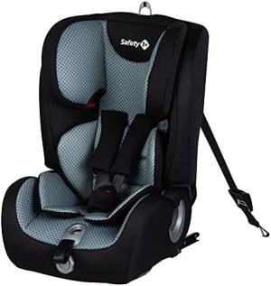 Safety 1st Ever Fix Silla Coche Bebé Grupo 1 2 3 ISOFIX para Niños 9 meses - 12 años (9-36 kg), Protección Lateral Segura, Cojín Reductor Confortable, Pixel Grey (gris)