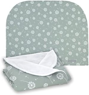 MIMUSELINA | Arrullo Bebe Recien Nacido 2 en 1. Convertible en Manta de Bebé | Arrullo Cálido y Ligero para Invierno | Fabricado en España | Exterior de Algodón e Interior Coralina | 90x70cm- Dt Menta