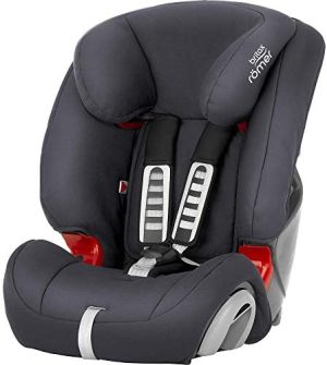 BRITAX RÖMER Silla Coche EVOLVA 1-2-3 Evolutiva y Cómoda Niño de 9 a 36 kg Grupo 1/2/3 de 9 Meses a 12 Años, Storm Grey