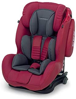 Foppapedretti Isodinamyk Silla de Coche IsoFix, Grupo 1/2/3 (9-36 Kg) para Niños de 9 meses a 12 años, 66 x 50 x 76 cm, Rojo (Cherry)