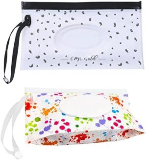 2 Piezas Bolsa de Toallitas Húmedas Reutilizable Dispensador de Toallitas Húmedas Estuche Portátil para Bolsas de Transporte de Toallitas para Bolso
