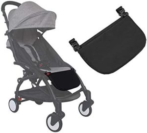 21cm Reposapiés para cochecito de bebé, Reposapiés Universal Reposapiés Pedal del asiento extendido Soporte de pie Accesorio para YOYA VOVO Cochecito de bebé(Black)