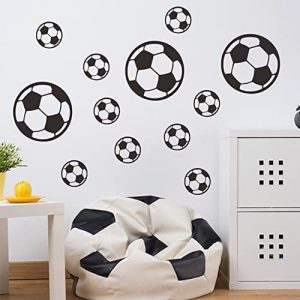 43 pegatinas de fútbol de fútbol para habitación de niños, vinilo de fútbol para niños, dormitorio, sala de juegos, sala de estar, decoración de puerta de ventana