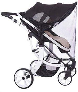 Adesugata Cochecito de Bebé,Sombrilla Para Cochecito,Bebé Carrito Parasol, UV Protección Rayos Para Toldo Carritos y Sillas de Paseo Accesorios,Negro (Style-B)