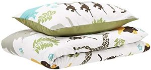 Amazon Basics - Funda nórdica para niños, microfibra, animales, 100 x 135 cm + 40 x 60 cm