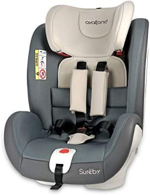 Availand Sureby Advance Silla Coche Bebé: Grupo 0+/1/2/3 Rotación 360° Isofix, Gris Y Beige