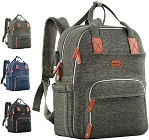 BEARTOP Bolso carro bebe & mochila bebe incl. cambiador | moderno | pañaleras para bebes niña, mochila carro bebe | con compartimento húmedo & aislado, mochila bebes para pañales y biberones