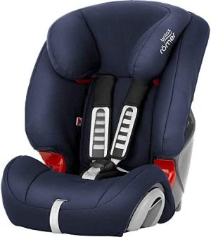 BRITAX RÖMER Silla Coche EVOLVA 1-2-3 Evolutiva y Cómoda Niño de 9 a 36 kg Grupo 1/2/3 de 9 Meses a 12 Años, Moonlight Blue