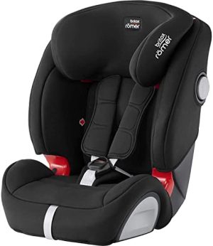 BRITAX RÖMER Silla Coche EVOLVA 1-2-3 SL SICT Evolutiva con Protecciones Laterales Niño de 9 a 36 kg Grupo 1/2/3 de 9 Meses a 12 Años, Cosmos Black, 1 Unidad (Paquete de 1)