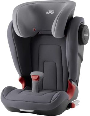 BRITAX RÖMER Silla Coche KIDFIX2 S con Protecciones Laterales Niño de 15 a 36 kg Grupo 2/3 de 3.5 a 12 Años, Storm Grey, 67-85 x 54 x 39 cm
