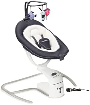 Babymoov Swoon Motion oscilación y cuna, con el asiento ergonómico cómodo y ajustable, 65 x 72 cm, Zinc