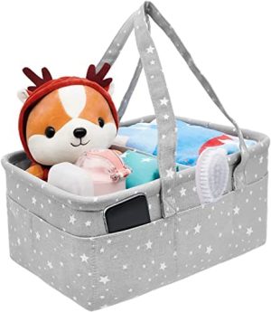 Bebé Organizador de Pañales Portátil Cesta Recién Nacido Ducha Regalo Cesta Portátil Multifuncional Viaje Carro Cuarto Almacenamiento Organizador 42*28*18cm