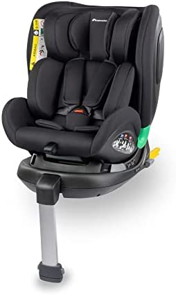 Bebeconfort EvolveFix Plus i-Size silla de coche 360° giratoria isofix Grupo 0123, reclinable y evolutiva, tejidos transpirables, para niños de 40-150 cm (de 0 a 12 años), color Black Mist