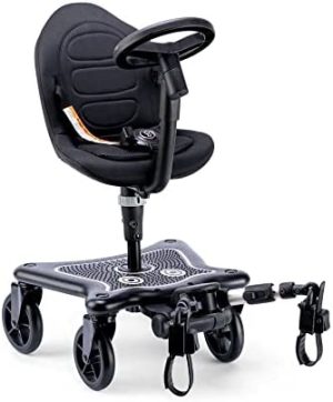 Bigtoes - Patinete Universal con Asiento 360° para Carrito de bebé - con Asiento Dos Posiciones - Tapizado del Asiento extraíble para su Lavado