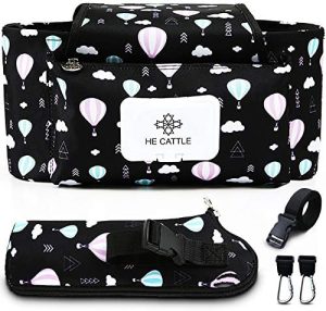 Bolsa de Almacenamiento de Cochecito, Bolsa de Almacenamiento de Pañales de Bebé, Cochecito de Bebé para Almacenar Productos de bebé con Correas de Hombro, Adecuado Para Todos los Modelos de Cochecito