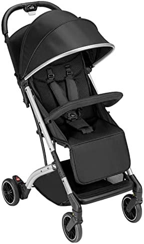 CAM Il Mondo del Bambino - art.832/T197 - Silla de paseo ultraligero y ultracompacto Compass 2.0 - ideal de 0 a 4 anni - cerrado se puede transportar como un trolley - NEGRO SPORT