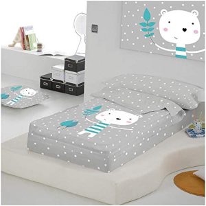 COTTON ARTean Saco nordico con Relleno Jorge Cama 90 x 190 Saco Unido a la Bajera con Cremallera. con Relleno nórdico.