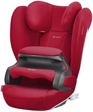 CYBEX Silver Silla de coche Pallas B2-Fix, Para coches con y sin ISOFIX, Grupo 1/2/3 (9-36 kg), Desde aproximadamente 9 meses hasta 12 años, Rojo (Dynamic Red)