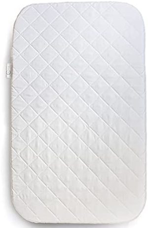 Callowesse® - Colchón para Cunas/Camas Co-Sleeping, con Lujosa Funda de Microfibra Acolchada e Hipoalergénica (83x50cm, 4cm de Espesor - Color: Weiß)