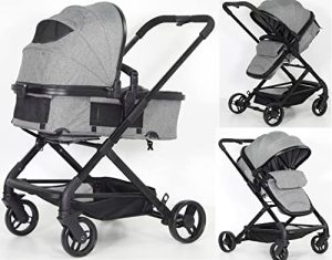 Carro bebe Carrito para bebes Lipo Bytax Carrito dúo convertible muy ligero (Gris)