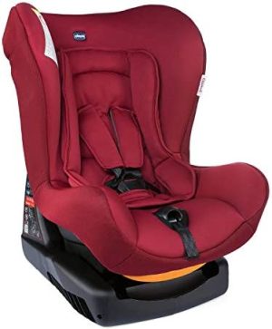 Chicco Cosmos Silla de Coche Reclinable para Bebés de 0-18 kg, Grupo 0+/1 para Niños de 0-4 años, Fácil de Instalar, Cojín Reductor para Bebés, Acolchado Suave - Roja (Red Passion)