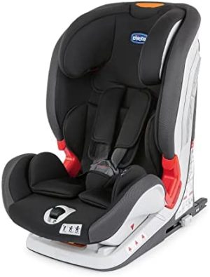 Chicco Youniverse Fix Silla de Coche Reclinable para Bebé 9-36 Kg con Isofix, Grupo 1/2/3 para Niños de 1 a 12 Años, Fácil de Instalar, Reposacabezas Ajustable - Negro (Jet Black)