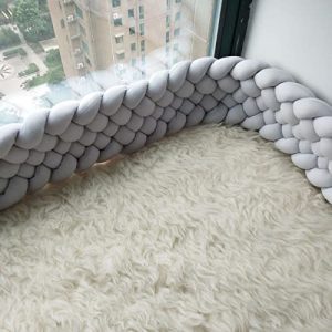 Cojines Infantiles Almohada Cojín Decorativo Serpiente De Cama Trenzada Cuna Almohada De Algodón Anudada Almohada Cojín Decorativo para Sofás Asientos De Coche Bancos De Balcón Cama,XL,Grey