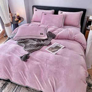 Colcha Cama 150 O Cama 135,Funda NóRdica Gruesa De Invierno De 4 Uds., EdredóN De Terciopelo Coral, Fundas De Cama, Colcha Amarilla De Franela, Funda De Almohada, Individual, Doble, Queen Y King,Dorm