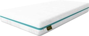 Confortgreen Colchón Cuna Viscoelastica 120 x 60 de Viaje colchon Cuna Bebe con una Capa con Te Verde | Fabricado en Materiales Naturales | Funda Lavable.