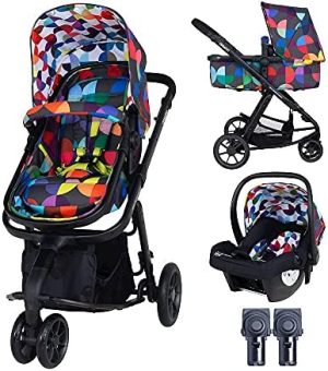 Cosatto Giggle Cochecito, silla de paseo y asiento de bebé 2 en 1 paquete – desde el nacimiento hasta 18 kg, sistema de viaje ligero, caleidoscopio