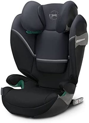 Cybex Gold Silla de coche Solution S2 i-Fix, Para coches con y sin ISOFIX, 100 - 150 cm, De 3 a 12 años aprox. (15-36 kg), Negro (Granite Black)