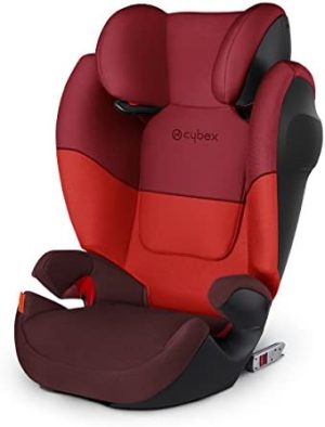 Cybex Silla de coche grupo 2/3, Solution M-Fix SL, Para coches con y sin Isofix, Grupo 2/3 (15-36 kg), Desde los 3 hasta los 12 años, Rojo (Rumba Red)