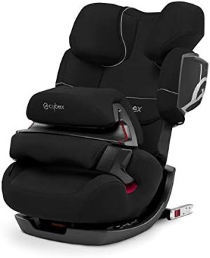 Cybex Silver Pallas 2-Fix 515111005 Silla de Coche 2 en 1, Grupo 1/2/3, Colección de Color 2021, Negro (Pure Black)