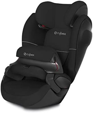 Cybex Silver - Silla de coche 2 en 1 para niños pallas m sl, grupo 1/2/3 (9-36 kg), desde los 9 meses hasta los 12 años aprox., sin isofix, pure black