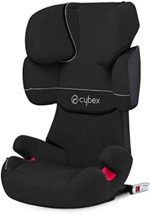 Cybex Silver Solution X-Fix Silla de Coche Grupo 2/3 (15-36 kg), desde aprox 3 hasta 12 Años, Pure Black, 41 x 47 x 64 cm