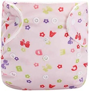 DEBAIJIA Cubierta de Pañales de Tela Para Bebés Lindo Casual Reutilizable Impermeable Transpirable Ajustable Lavable Pañal Diario Adecuado para 0-36 Meses Niño Niña Sin Inserto 1 / PCS