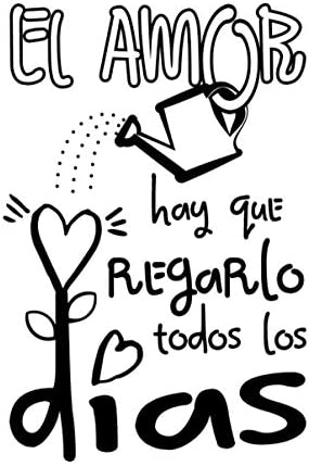 Docliick® Vinilos de pared decorativo con frase decorativa motivadora "EL ALMOR HAY QUE REGARLO." Pegatinas decorativas pared. Decoración casa Docliick DC-19156 (Vinilo de corte, 30x20cm)